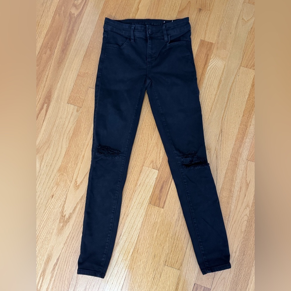 American Eagle AE Next Level Stretch Black Jeggings Size 0